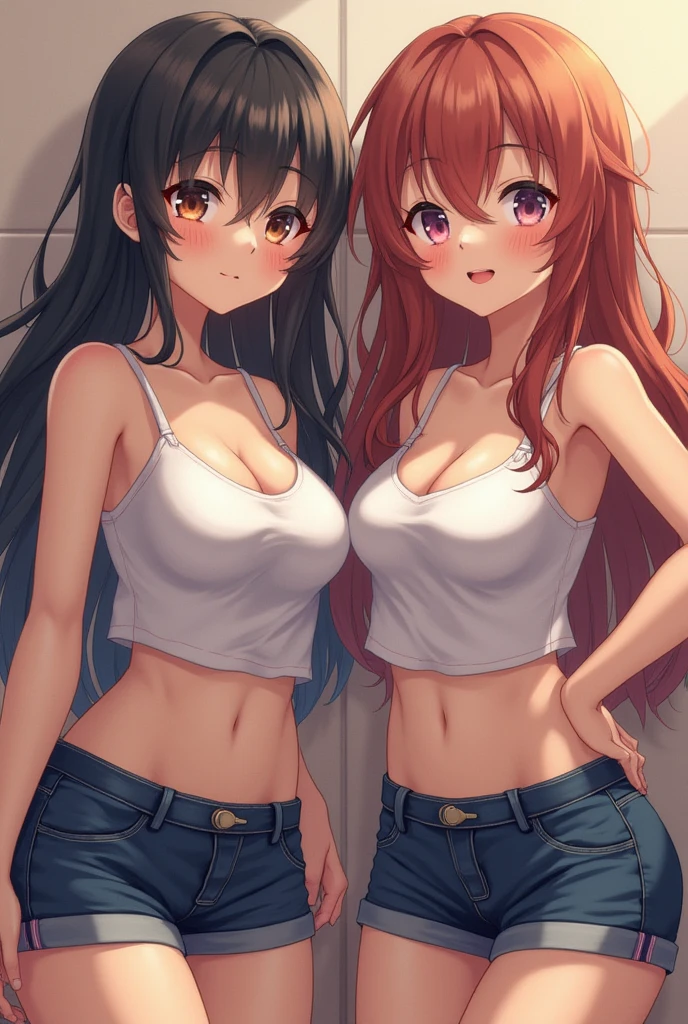 2people big boobs school