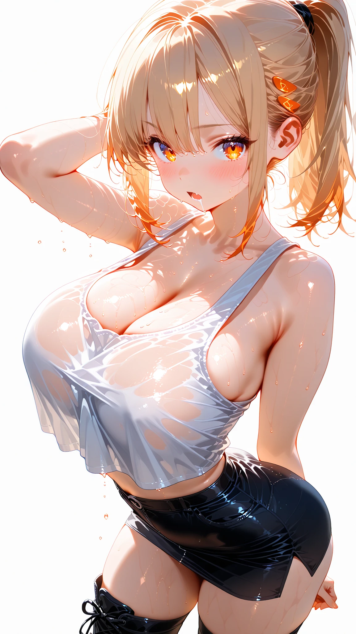 nsfw:2, masterpiece, Highest quality, Unreal Engine, Super Resolution, Very detailed, Complex, colorful, Clear images, Sharp focus, Digital Blending,
Beautiful woman, Sophitia Alexandra, Perfect Eyes, Perfect Face, Ultra detailed hair, Ultra detailed face, Very detailed lips,Vivid expression, Healthy Body, Beautifully detailed sweat glands, Smooth skin texture, Carefully drawn,
(humidity:1.2), Beautiful Eyes, (Attractive face:1.2), (Beautiful Skin), (Big Breasts), Big Ass, Tight waist, Sticky with sweat, In a sexy pose,
In the world of Soul Calibur, On a hill where a rainbow can be seen, Full Shot, sony a9,