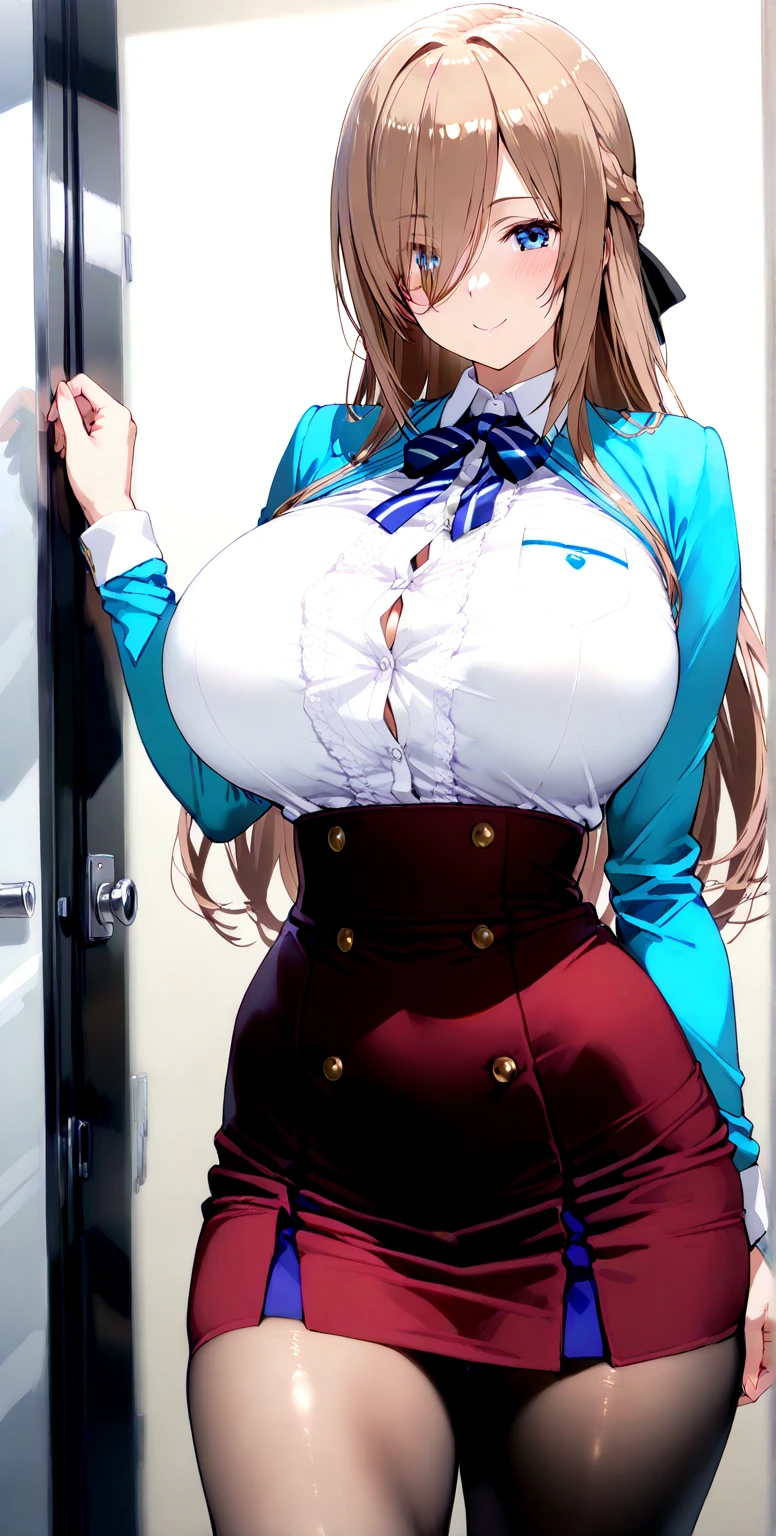 schoo uniform,gigantic breasts,bursting breasts,open shirts,pink bra