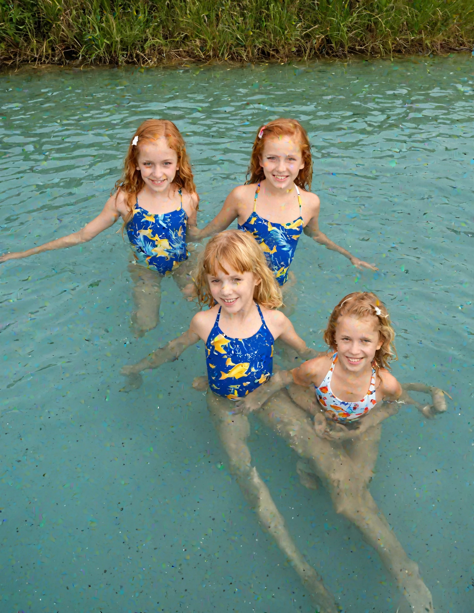 (master part, alta qualidade, melhor qualidade, Arte Oficial, Beauty and Aesthetics:1.2),water element, girl kids made of water,1 KIDS blonde long hair ,water,Realistic,realidade,