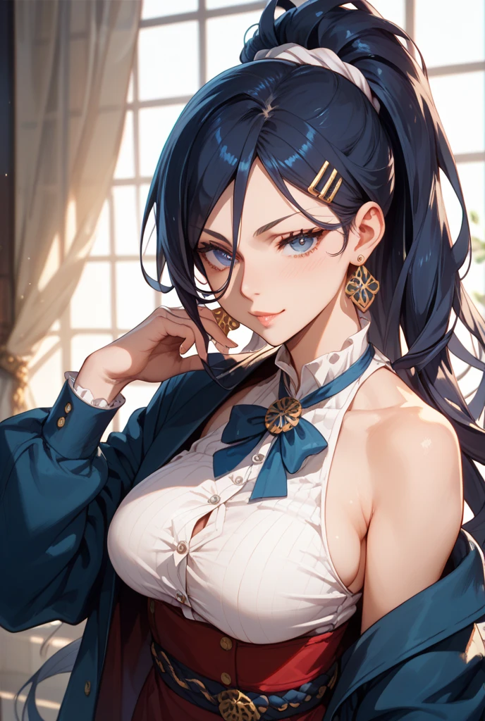 Masterpiece, best quality, superb beauty, 1girl, sexy captain, busty body, upper body, --auto --s2