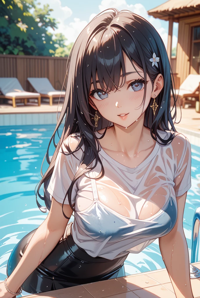 Japanese swimsuit creampie sex