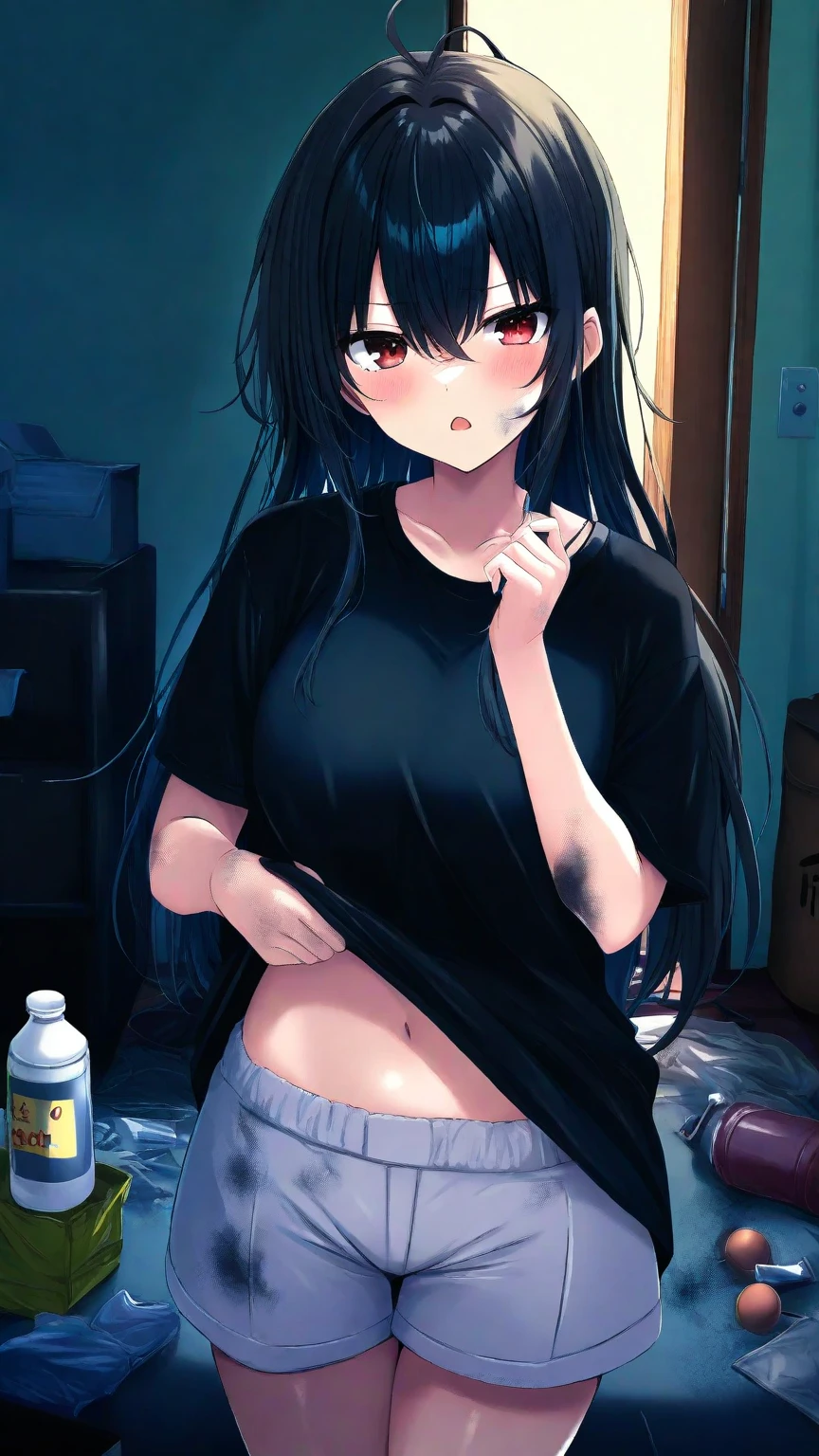 Press your chest against the window、Squashed boobs、Fucked from behind in standing position、Drooling、Sweat、Side view、Small breasts、Young Girl、Twisted clothes、Flip-up skirt、No bra、No underwear、Two beautiful girls、Wear a penis band、