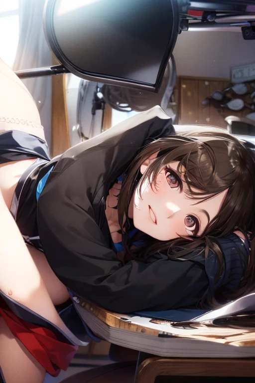 8K,Highest quality,masterpiece, Highest quality, High resolution, sui1, 1 Girl, alone, Side Ponytail, Hoshimachi Suisei,flat ,Small nipples, male, Vein Penis  , Blowjob,  Intrusion,  Down,  ((( Are crying ))), Tears , Open one eye wide, close another eye , （catch head）, machine, Spread your legs, pants, Between the legs, No correction,Drooling, Down品 , nude,naked,