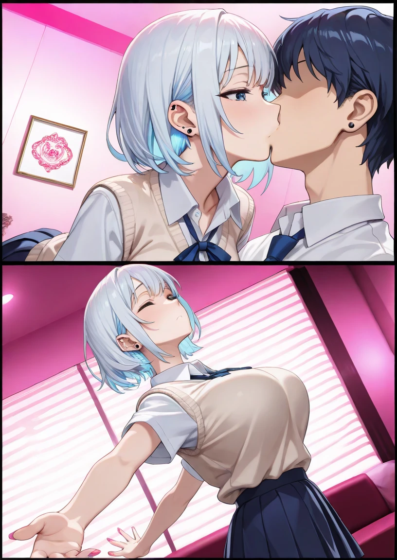 (masutepiece, Best Quality, hight resolution, nffsw, Perfect Pixel, depth of fields, 4K), , Perfect body, , , sex, 1girl, 1boy, boy on top,suzukaze aoba
, blush, , nsfw,(ecstasy:1.3) ,(slut:1.2),(vulgarity:1.3),(fucked silly:1.1),(steam:1.1),(wet:0.8),(trembling:0.8),(tears:0.7) ,(drooling:0.6),(sweat:0.8), wince,(orgasm:1.5),,(kiss:1.4), (French kiss:1.4), tongue, nipples, (hetero:2), ((single picture,))