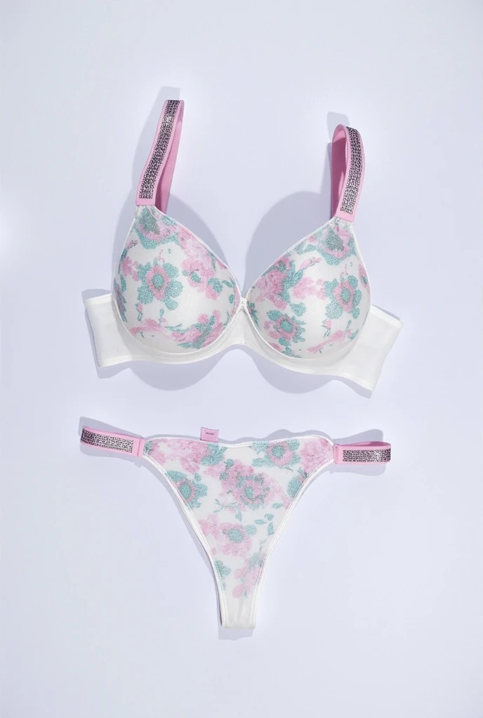 Menstrual type underwear in hot pink with a light background which has the title PANTIE-PEACE and has more hallurious things around it