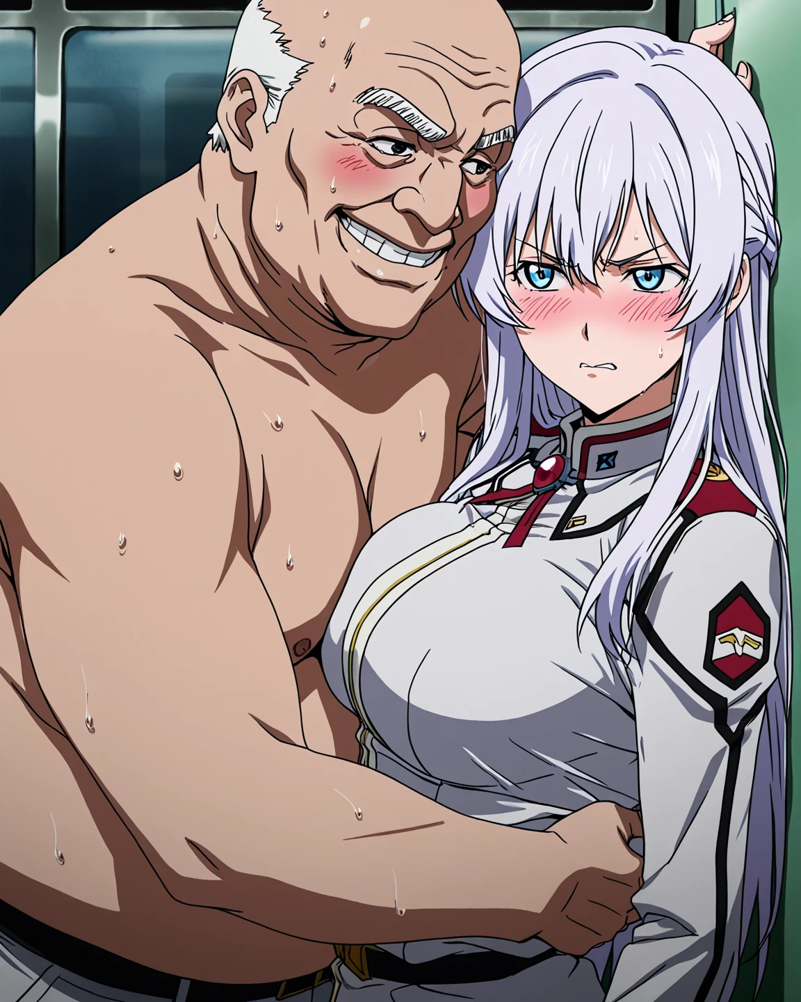 full body standing woman, yellow tiger bikini, white background, blonde, highly detailed portrait of a "crotch, cottage, elf, ((dark skin)), gray hair, red eyes, navel, braidasterpiece, best quality), side lightning, beautiful detailed eyes, erotic face, slave chains, slave collars, laying in bed, maid, white eyes, blush, sweat, sun god halo of light, gold, unreal engine, art by mark ryden, lostfish, earl norem, global illumination, god rays, detailed and intricate environment, elden ring style
