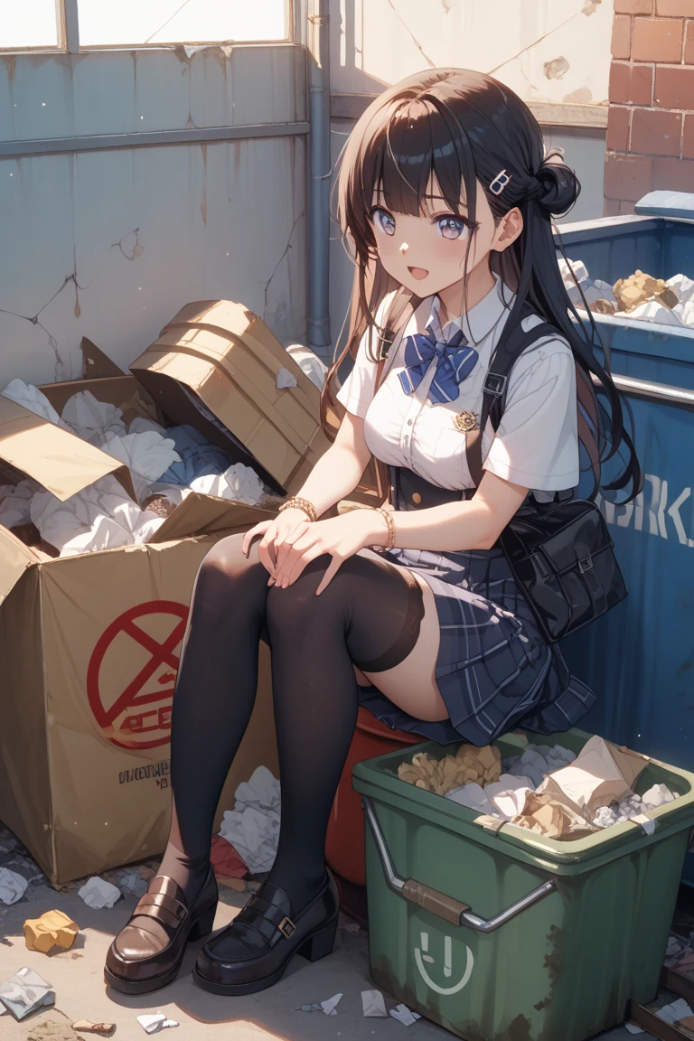 (masterpiece, best quality:1.2), illustration, 8K, HD, 1girl, solo), gym storeroom, White sneakers, Spread legs、 Clenched fist、 good, Wet, From below, topless, pussy, Small breasts, sit, Embarrassed, Knee Up, gym storeroom