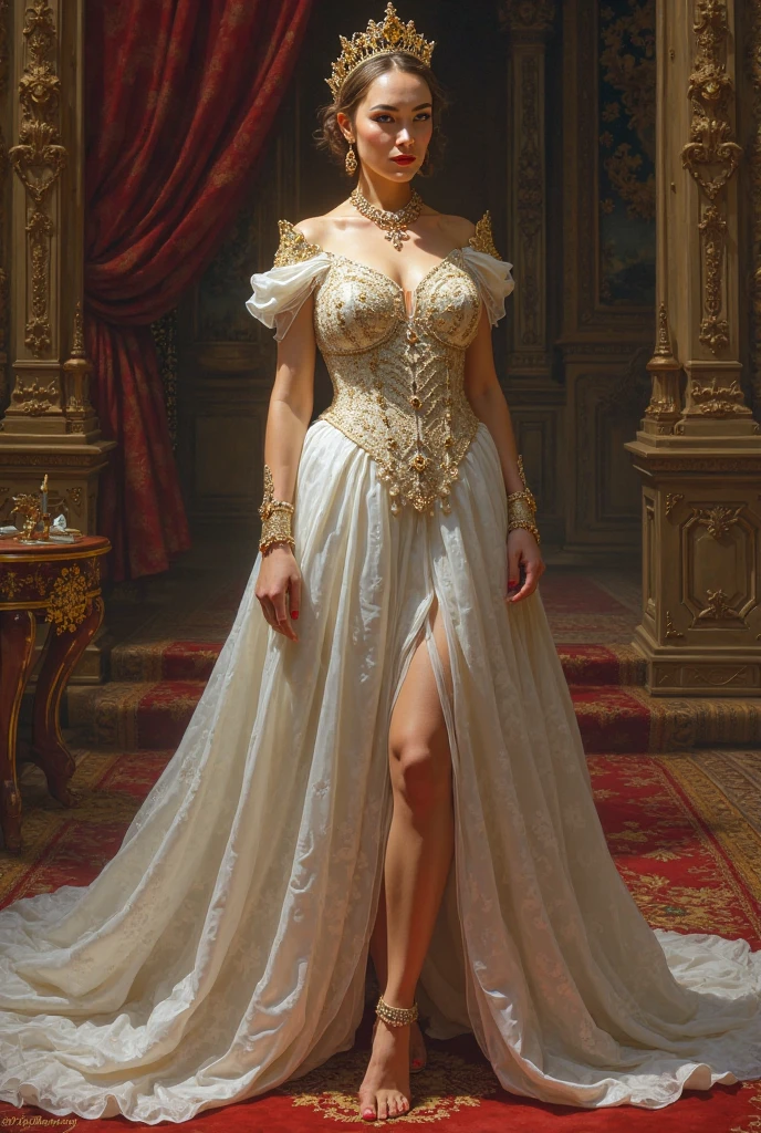Full body photo of a mature woman of Royal Sister、Cleavage Emphasis