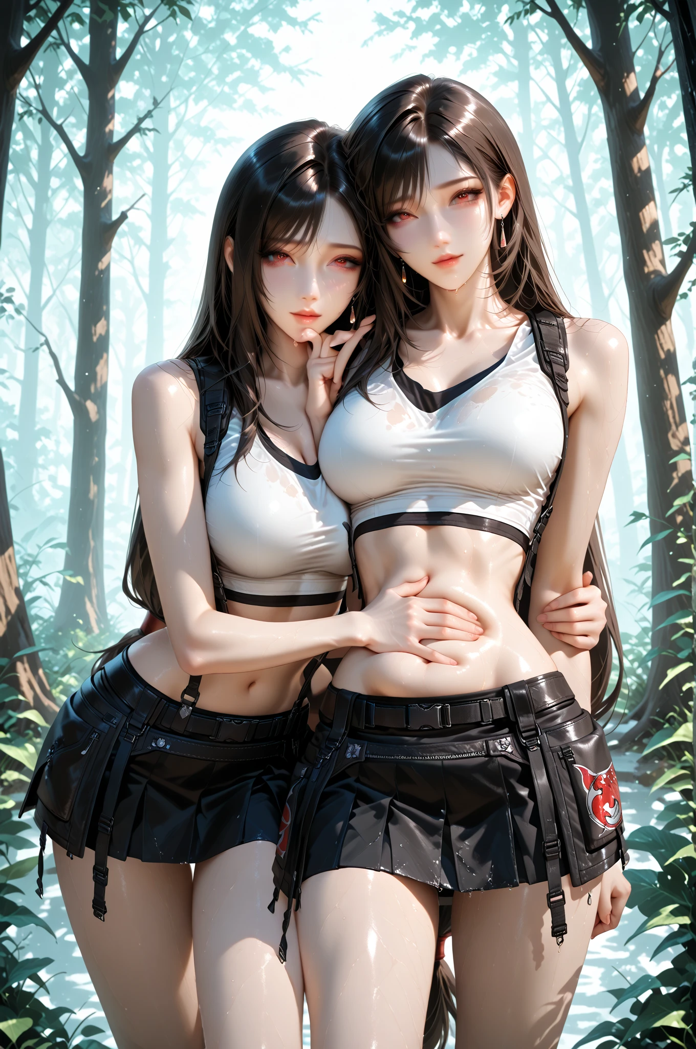 ((best qualtiy)), ((tmasterpiece)), (the detail:1.4), 3D, A beautiful cyberpunk female image,HDR（HighDynamicRange）,Ray traching,NVIDIA RTX,Super-Resolution,Unreal 5,Subsurface scattering、PBR Texture、post-proces、Anisotropy Filtering、depth of fieldaximum definition and sharpnesany-Layer Textures、Albedo e mapas Speculares、Surface Coloring、Accurate simulation of light-material interactions、perfectly proportions、Octane Render、Two-colored light、largeaperture、Low ISO、White balance、the rule of thirds、8K RAW、Street photography，Denim skirt