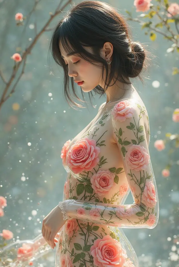 Official Art, unity wallpaper 8k, ultra detailed, beautiful and aesthetic, Masterpiece, Best Quality, (zenplot, mandala, plot, enplot), (Fractal Art:1.3) , 1 girl, Red flowers,  extremely detailed, dynamic angle, cowboy shot, the most beautiful form of chaos, elegant, a brutalist designed, vivid colors, romance, By James Jean, Roby Dwi Antono, Rosa Tran, Francis Bacon, it was very cold, genius adrian, petra corright, Gerhard Richter, Takato Yamamoto, madera ashley, atmospheric