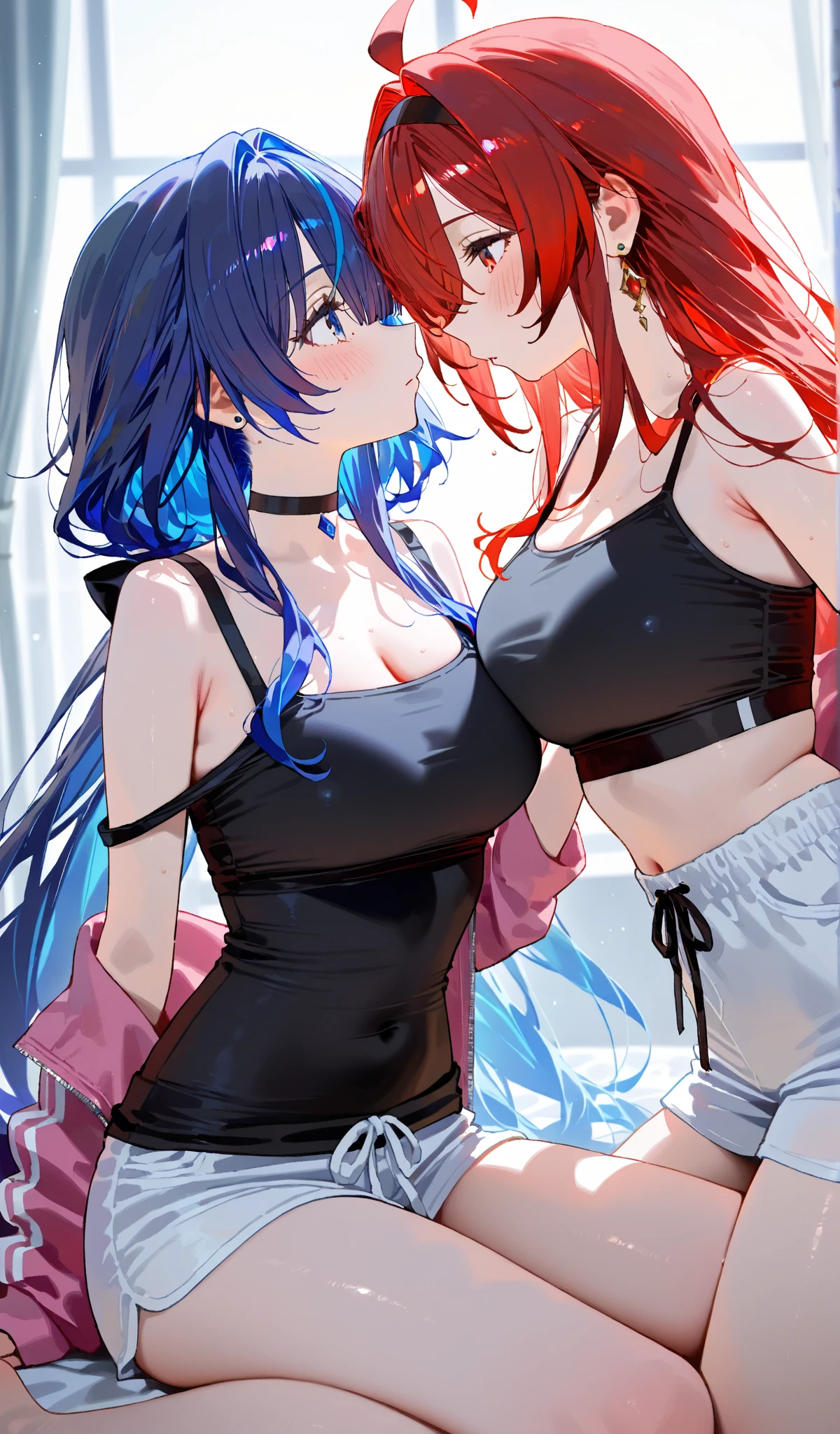 masterpiece、hightquality、1girl , 1 character only、独奏、makima , chainsaw man anime, anime style, (hair between eye)、standing straight, back view, standing very confident, slightli smiling at me , looking at me with with slight smile at me through her shoulder , without bra, you can see boobs, and only in underwear