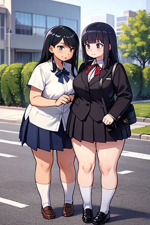 Twins,thong,school_unifrom,