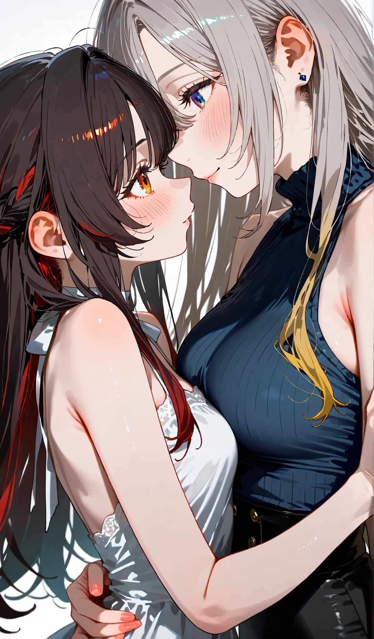 Part your lips、Sticking out tongue、Gray Hair、Twin tails、Cute face、Big sparkling eyes、Yellow Eyes、Brown Skin、Big Breasts、Pussy、Sweat、Sticking out tongue、Love juice、Vagina、Blushing。Climax、Starry Sky Scenario、nude、Completely naked、Spread your legs、looking at the camera、tears、Crying face、