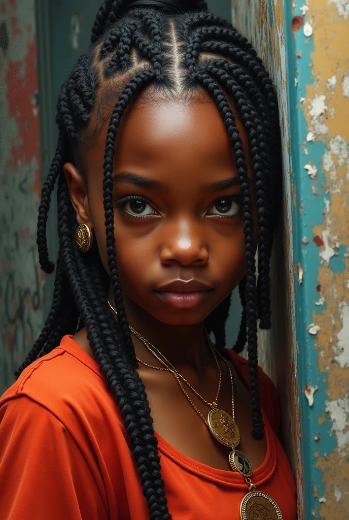 Generate a highly detailed and realistic image of a beautiful 10 years old girl from rwanda. The girl should have authentic features, House background. Hyper-realistic