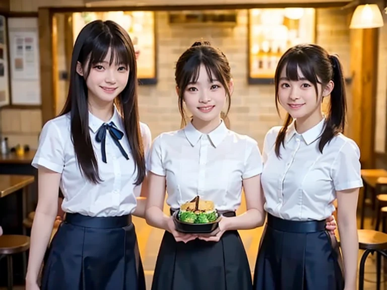 (RAW photo:1.2), (realistic), beautiful detailed girl, very detailed eyes and face, beautiful and detailed eyes, huge file size, High resolution, very detailed, highest quality, [table top:1.6], shape, very detailed, small details, highest quality, 8k wallpaper, movie lighting,Three 15-year-old female high school students, Tennis club changing room, High school girl changing clothes,  locker room, Tennis Uniforms, tied hair, slender body, The button on her shirt is open and her white bra is visible.,Take off your skirt and you can see my white panties, calm expression, slender body, young face, immature body, Exposed underwear, Tennis club preparations