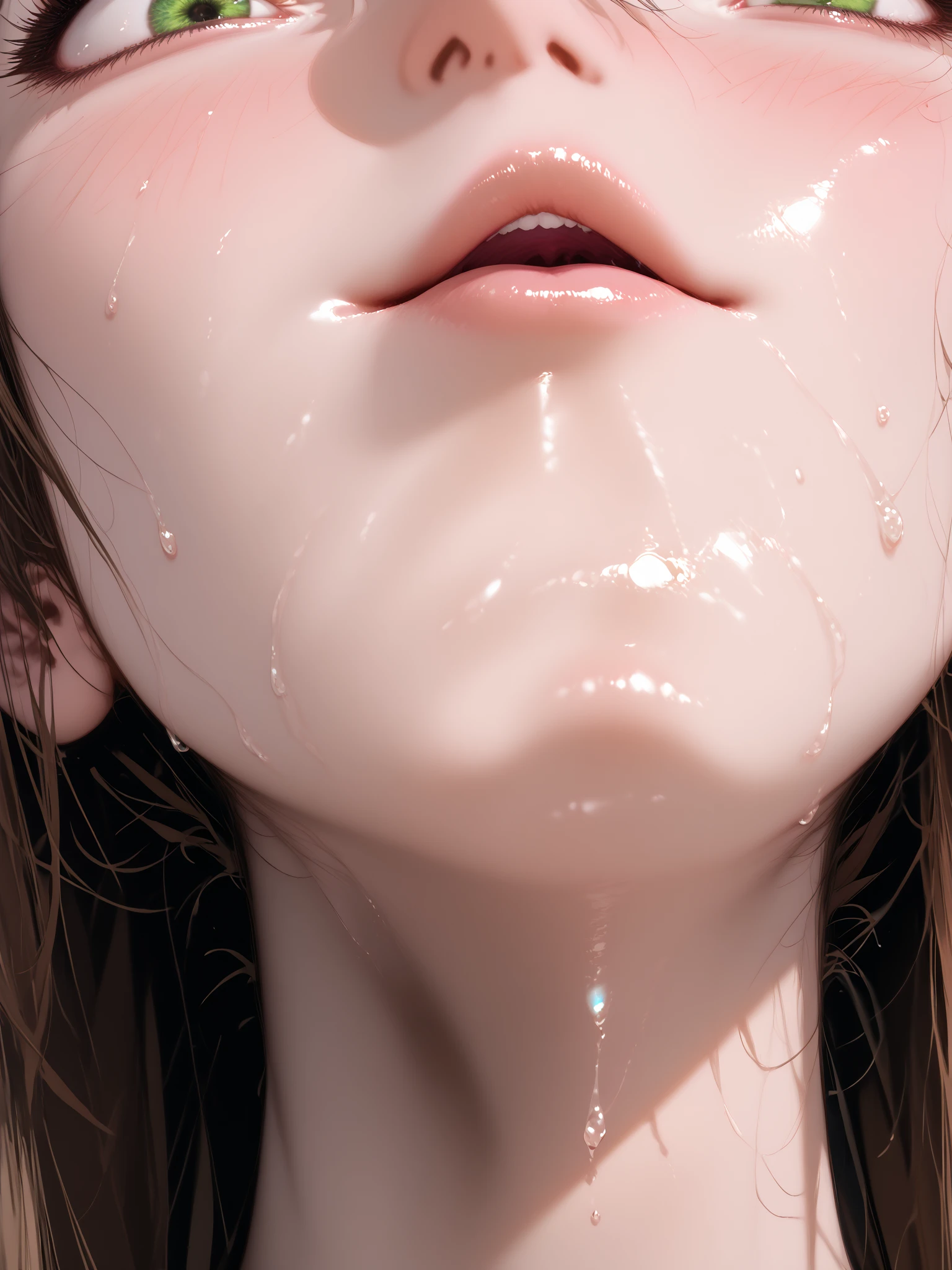 ((NSFW))、masterpiece、最high quality、high quality、best image quality、8K、最High resolution、High resolution、最high quality、RAW photo、bukkake photo、blow job photo、((Extreme face close-up))、Realistic human body with detailed details、Realistic skin in every detail、Realistic face in every detail、Realistic eyes in every detail、Realistic lips in every detail、Realistic teeth in every detail、Realistic ears with attention to detail、Realistic hair with detailed details、Realistic chest with attention to detail、Realistic areola with detailed details、Realistic nipples with attention to detail、Realistic arms with attention to detail、Realistic hands with attention to detail、Realistic fingers with attention to detail、(fine hands、thumb1reference4)、((beautiful japanese girl))、(japanese model), (japanese woman)、((18 year old beautiful girl))、(black hair)、(straight hair)、((Beautiful breasts directed upwards、Medium chest))、(slim style、slender style)、(Full body glossy skin、Fair skin)、((full nude))、((All nude))、Detailed and realistic human body、detailed realistic skin、detailed realistic face、detailed realistic arms、Detailed realistic fingers、Detailed realistic feet、Detailed realistic female breasts、in a dark basement、Stone pavement with an eerie and cold atmosphere、a lot of sweat on the body(full of sweat:1.3), (Realistic male human body with details)、(muscular man)、((multiple men))、((detailed realistic penis))、((Length 30cm、A magnificent penis with a thickness of 6cm))、((real raw penis))、((Detailed depiction of semen))、((Detailed realistic cumshot))、((large amount of semen))、Group SEX、Group Bukkake、(((Multiple guys squirting huge amounts of cum into the girl's face)))、(((please open your mouth wide(Catch the ejaculated semen in your mouth.)))、((口の中にlarge amount of semen))、(((Insert a penis into your mouth()))、(((spray cum all over the face)))、(((A large amount of semen is attached to the entire face)))、(((facial cum shower)))、(((semen facial pack)))、Angle looking down on the girl from above