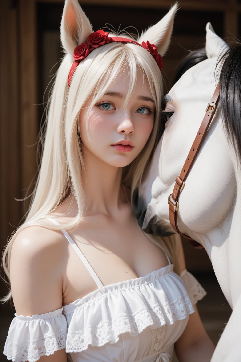 (((Open your mouth wide and stick out your tongue)))、(((Straddling a horse with the crotch open)))、(((Translucent black wet lace underwear))), (((Large chest))), The most beautiful pretty cute faces、Russian beauty girl、bright expression、Very long and beautiful straight hair、Beautiful blonde hair shining golden、The most beautiful girl in the world、Sexy and cute beautiful 13 years old、Bangs swaying between the eyes、bright big pale blue eyes、snow-white shiny skin、shiny beautiful skin、dazzling gloss of cheeks、Transparent beautiful natural blonde silky soft hair、, (((Petite))), (((Little))), (((Flat))), ((skinny)),