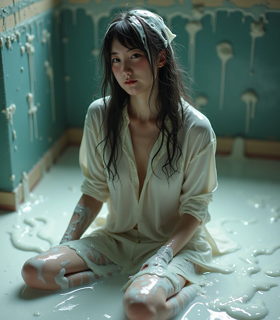 Surreal), (illustration), (high resolution), (8K), (Very detailed), (Ultra clear skin pores), (Best Illustration), (Dynamic short black hair), (Beautiful and detailed black eyes), (Best quality), (Super detailed), (Masterpiece), (the wallpaper), (Detailed face), Solo, (Dynamic pose), 1 female, (Japanese high school girl), in the arms of a guy, hug, Bind, sit on a bed,spread their legs, insertion, painful, Transparent, Bikini, See-through,, The bedroom has a double bed, the belly, Wet, Open legs, firm peach buttocks, Close-up of lower body, Detailed close-up between the legs, White liquid flows out of the, Glowing skin, Thin, Slim, model, Fingers are inserted into the, masseuse, Hard elastic medium breasts, Plump elastic buttocks, insertion, Masturbation, shyexpression, Moaning, Enjoyment, The face is slightly wet, Looking at the audience, (No bra), (), ,, Show off