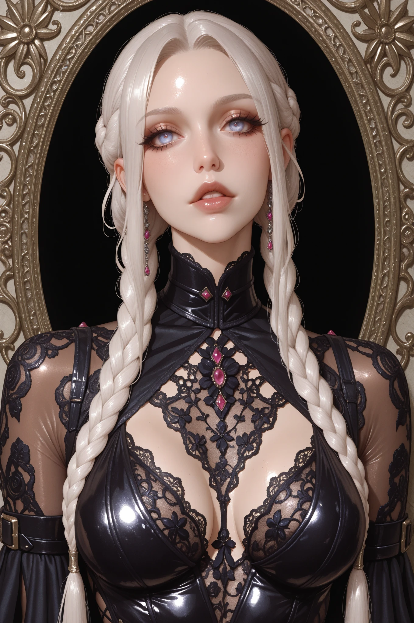 Beautiful Alluring Female Baroque Porcelain Automaton Rihanna, Porcelain Skin, Gothic Theme, Baroque Theme, Bare Skin, Beautiful D&D Character Portrait, Beautiful Fantasy, Detailed, Digital Art, Extreme Detail, Polished, Beautiful, Hyperdetailed, Intricate, Elaborate, Meticulous, Anime Character, Detailed, Anime Face, Sharp Focus, Unreal Engine, 3d Rendered, Volumetric Lighting, Reflections, Glossy, Digital Illustration, Sensual Pose, Suggestive Pose, Full Body Shot, Lewd, naked, vissible , anatomically correct 💖❤💕💋❣