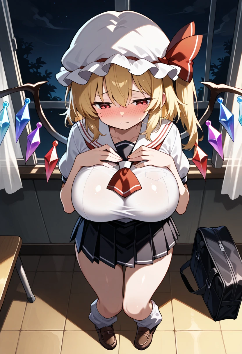 Erotic Anime Illustration、fantasy、Chubby maid has a tea party、beautiful eyes、english garden、mordred、mini skirt、Ecstatic smile、Overwhelming huge breasts that go beyond common sense、thick legs with fat、perfect proportions、cowboy shot