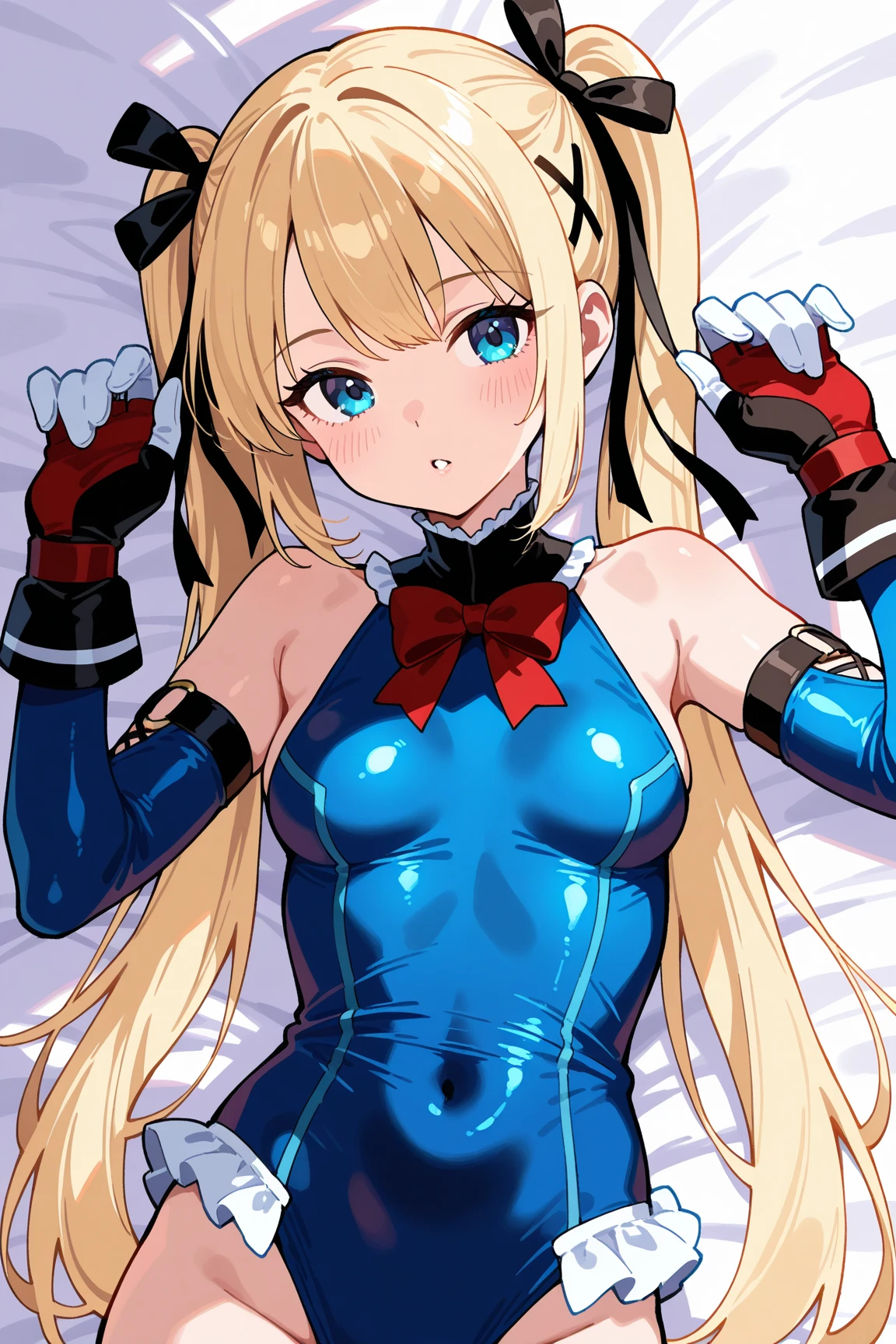 (1girl in：1.2, ( (digital) ( (Detailed passages inside the base:1.4), medium breasts, (fril swimsuit, thighs thighs thighs thighs, Detached sleeves)) , Best Quality, marierose,、Hypnorola
Eyes in the sky、1girl in,Emotionless facial expressions,Walking、grinning evily