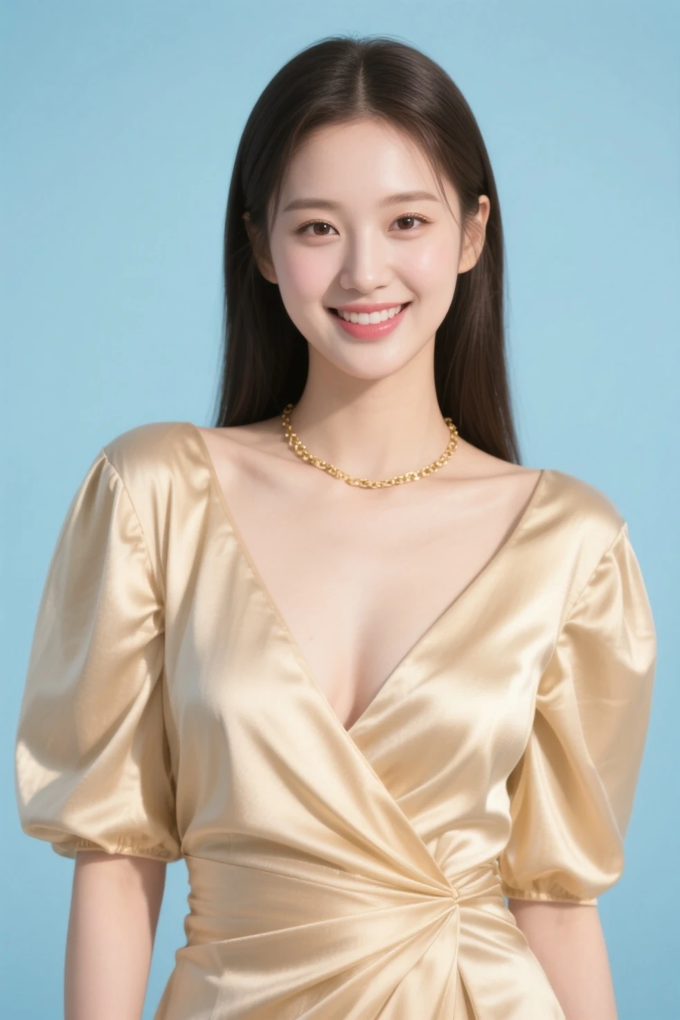 masterpiece、top-quality、realisitic、(A hyper-realistic), (illustratio), (hight resolution), (8K), (ighly detailed), (The best illustrations), (beatiful detailed eyes), (top-quality), (ultra-detailliert), (masterpiece), (wall-paper), (详细的脸), a bed、Upper body close-up,Armpit, (A smile),Plump,独奏,(Wearing a plummeted open shirt of white silk:1.5), full of sweat, japanes, large full breasts, (camel's toe)、huge-breasted、Luxury living room、Detailed white teeth、ultimate beauty girl、No bra、(Diamond necklace)、perfect teeth、Black hair、Light makeup、Navel、Seductive look、eyes large、abdominals、Beautiful armpits、