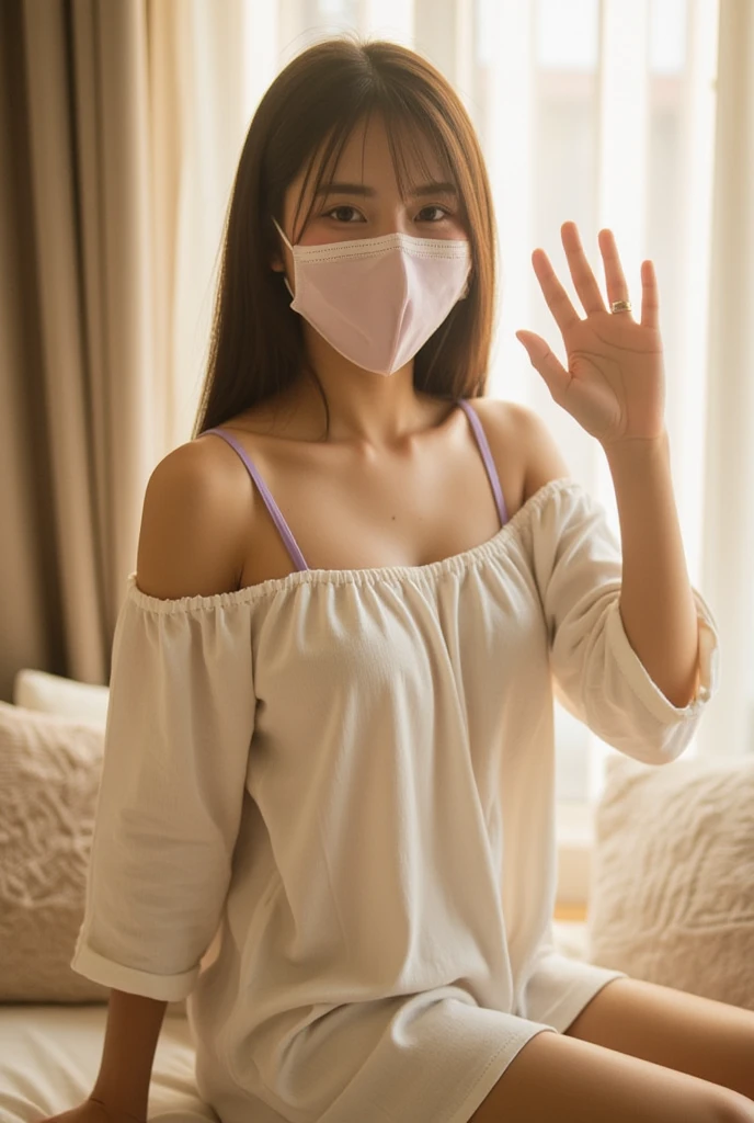 (Face mask), (Wearing Top Pastel), Very cute and baby-like face, Power puff girl, Naked, Angry pose, Angry face, (((HIJAB MALAY GIRL))), masutepiece, High quality, UHD 45K, Realistic face, Realistic skin feeling , A Japanese Lady, 8 years old, , Very cute and baby-like face, (((FLAT CHEST))), (MATRIX WORLD), ((look In front at the camera and SADNESS)), ((())), (((CUTE GIRL))), ((RED LIPS)), ((NUDE)), ((CHUBBY)), ((UNDRESS)).