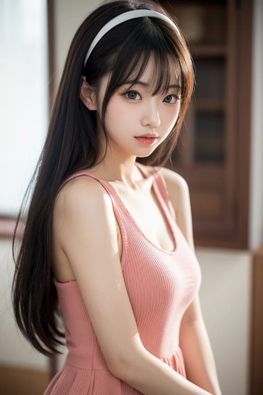 pure white wall, pure white curtains, pure white floor, Pure white sofa, Pure white cushion, pure white light, bright room, one girl, nakedの少女, naked, pure white skin, transparent skin, super long hair, black hair, twin tails, long hair down to waist, Emphasis on the clavicle, broad shoulders, Big eyes, brown eyes, clear eyes, Beige nipples, Fairly thin pubic hair, long limbs, long fingers, like an idol, cute, , small breasts, no makeup, random pose, baby face, Upper body, naked, 10 years old