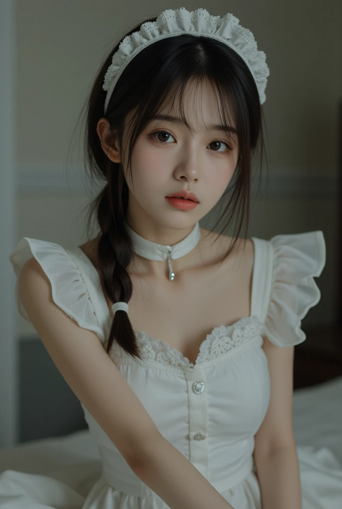 1 nogizaka girl, So cute, bishojo, 14, (gothic fashion), A delicate and beautiful face, eyes, and skin, dense black shiny hair, elegant frills, frilled tie, ribbon tie, rose hair accessories, (smile at the camera), (cowboy shot), (european castle), professional lighting, break, (realistic, photo-realistic:1.37), 8K, (masterpiece), (highest quality:1.4), (ultra high resolution:1.2), (RAW photo:1.2), (a dress with delicate lace, soft fabric, and a beautiful rose pattern), perfect anatomy, 4 fingers and 1 thumb, super detailed background, (unity 8K wallpaper)