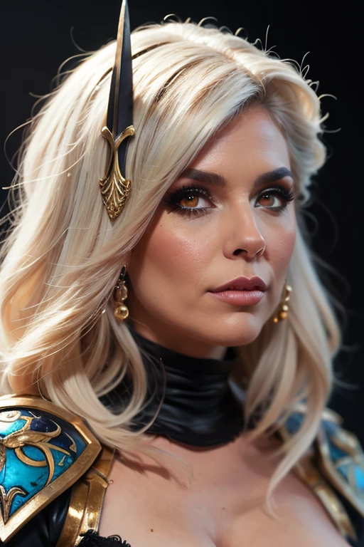 4k highly detailed realistic digital extremely high quality RAW photograph, (a portrait photo of Karma Rx as a fantasy elf queen), (beautiful and detailed eyes: 1.1), busty, bimbo, seductive, sexy, large breasts, epic, hyperrealistic, hyperrealism, 8k, cinematic lighting, (f1.8 short focus bokeh)