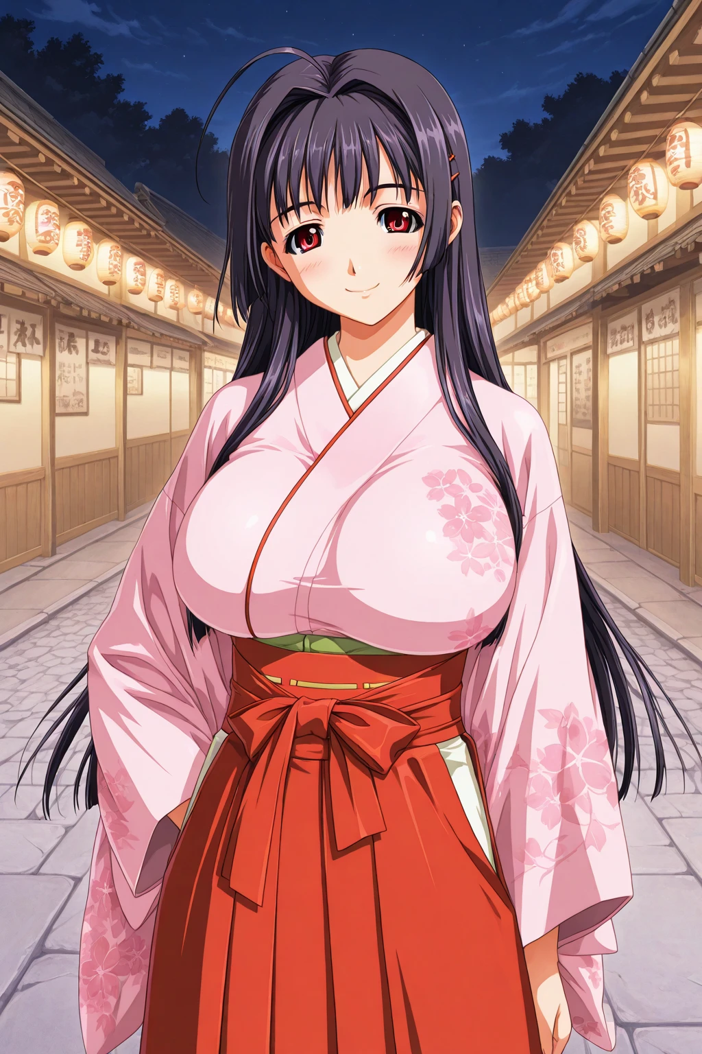 ((masterpiece)), ((best quality)), (ultra-detailed), anime style, on the bed, a cute girl, 1girl, solo, ((beautiful eyes)), smile, kimono, japanese cloth, ((open chest)), ((cute nipples)), small breast
