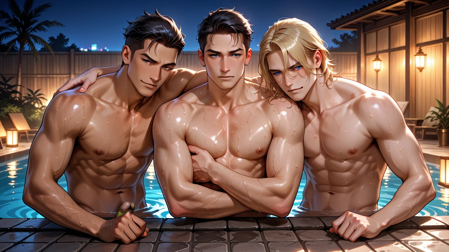 Beautiful princes boyfriends in love, beach, sea, sand sun, Nice body, 8k, super detailed, best quality, cinematic, ultra realistic