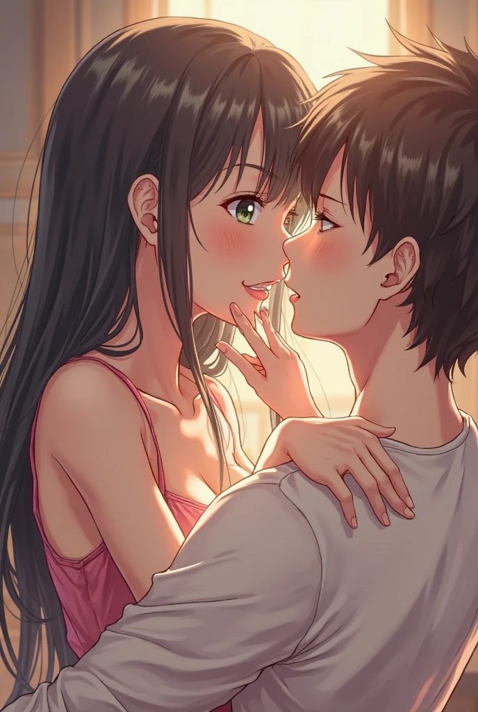 Mother seducing her son in anime
