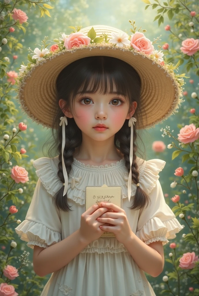 (Best quality),(HD8K),(Realistic),Children in the garden,Adorable,Blush,Kaihuai(Masterpieces)