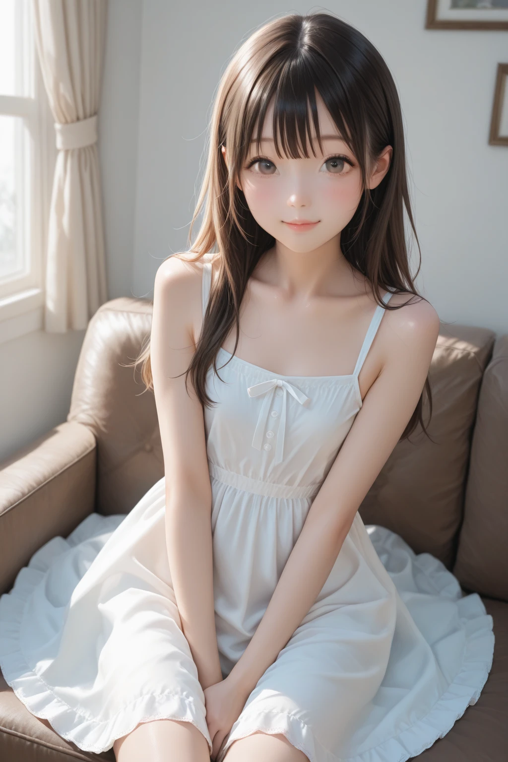 detailed face, pretty face, light brown eyes,