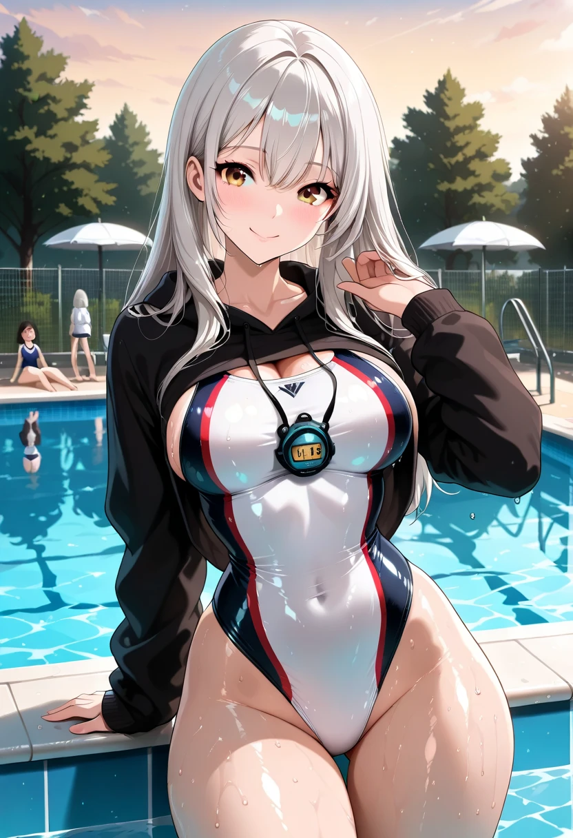 (exceptional, best aesthetic, new, newest, best quality, extremely detailed,anime :1.2),8k, (black outline:1.2), atmospheric,
1 beautiful girl,,(kawaii:1.5),(Chibi:0.5),(cute:2),(change:2),(12 year old girl),(huge breasts:1.3), (A detailed eye,Tsuriformes:1.2),(Silver hair,Long hair in a bun,Deco:1.8), star eye silhouette, (long eyelashes, Double eyelids:1.2), cleavage, ,Swaying udder, Clear skin, Beautiful skin, Shy, Erect ,Clear skin, Beautiful skin, Shy, gleaming skin,(angry,blush:1.25),
BREAK (patting baby seal,pool,diving suit,happy:1.4),
(zettairyoiki:1.45),
BREAK wakame,wakame,wakame,(cowboy shot, from front:1.4),
BREAK manga illustration,manga style,