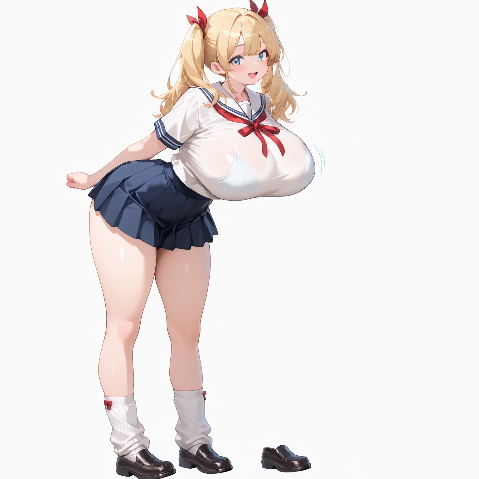 1girl in、AS-Adult、A smile、(Tsundere)、The shirt、skirt by the、Chilarism、Japan High School Student Uniform、serafuku、summer clothing、(Sheer Bra)、Upper body portrait、horse ear(Uma Musume)、Running、Sprinting、(large breasts:1.6), multiple breasts, extra ars