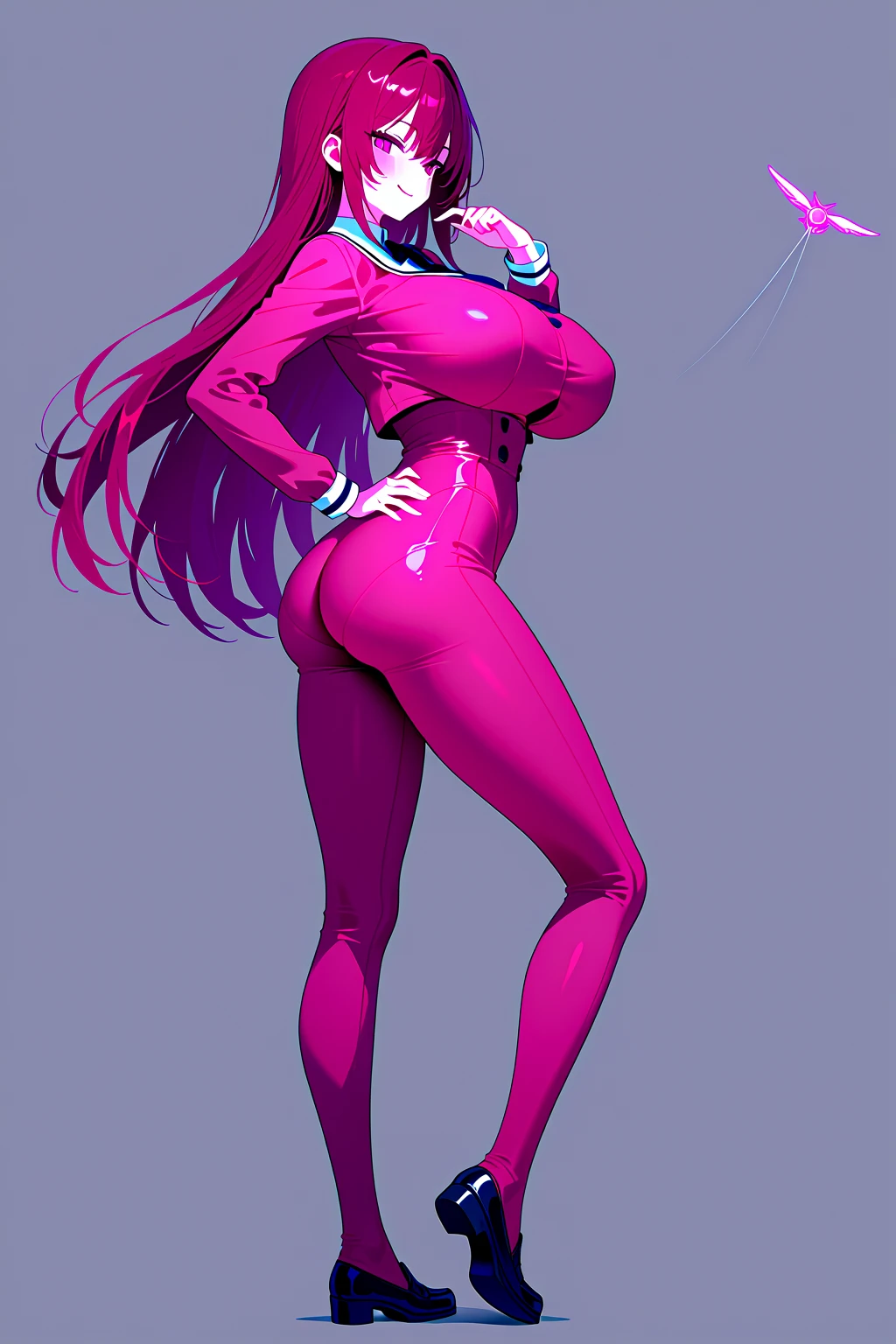 blush, cleavage,, red eyes, red fingerless gloves,glowing aura, natural light, masterpiece, glossy skin, juicy lips ,long hair, cute, kawaii, adorable, reaching up, adult, cuddle, kawaii clothes,random hair style, random clothes, black hair, (((pink streaks in hair))), yellow eyes, ((black hair)), snake, random pose, random background, random action, sexy, hot, nipple slip, full body, random expression, very good quality