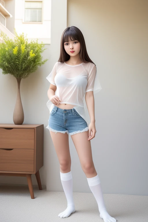 extremely highly detailed、masterpiece、Top Quality、超High Resolution A、8K high-definition、Photogenic clarity、A detailed eye、gradation、perfect anatomy body proportions ,hard disk、NFFSW (english) (english) ,nikon z9 80mm lens , masutepiece、Model Standing、Light blue panties made of lace material、White tight t-shirt、The dress is made of white lace material(((Show me all the panties)))、(((The skirt is definitely worn)))、(((Lift skirt hem)))、panties focus、Natural light that is too bright、sunshine、Detail lace panty pattern、Ordinary panties、(((While standing, Lift the skirt and show the panties to the camera)))、(((Beautiful alignment and snow-white teeth)))、(((Lift your skirt big and big,、Show your panties to the camera)))、Ultra Slim Body, Big breasts、The body shape of a slender model、Beautiful posture, In the subway