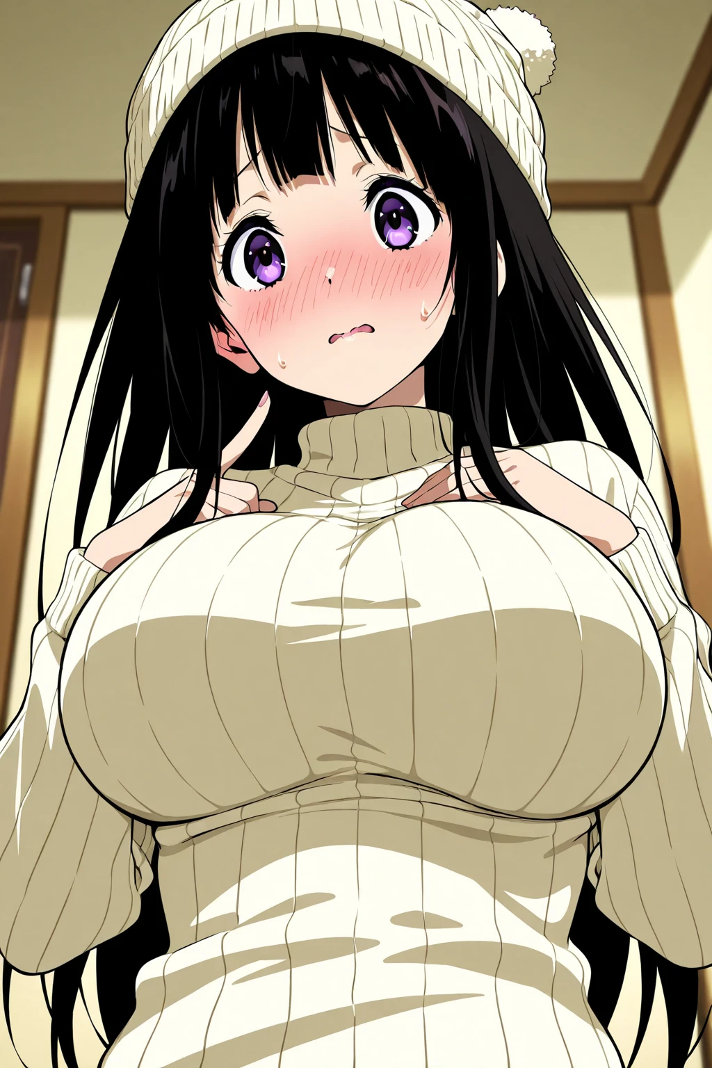 Nezuko ((tomando leche)) big tit busty ((mejor calidad)), ((obra maestra)), (detallado), cara perfecta