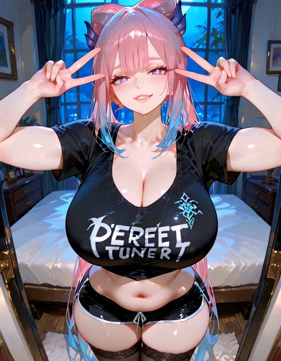 (masterpiece,Highest Resolution,4K High Resolution,Crisp image quality,Ultra HD,Detailed Hair),Cute Smile,(Push down)Close-up photography,Fan out from below,(Intense piston sex:1.5)(Cute moans:1.5)(Intense sex scenes)Pink twin tail hair,Black Ribbon(Clothed sex:1.5)Mole on the corner of the eye,((Printed shirt,:1.2))(Cross section of vagina with penis inside:1.2)Realistic vagina,(Waist tightness,Slender Body)behindbacksex