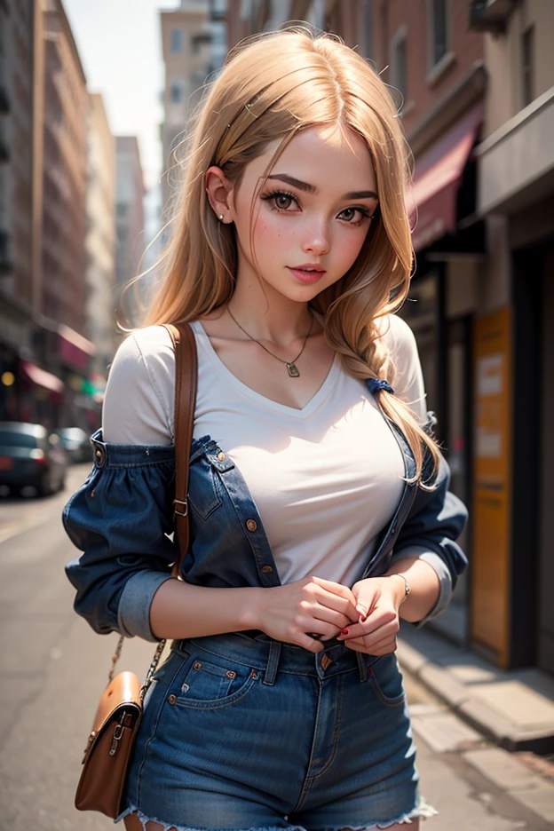(best quality,4k,8k,highres,masterpiece:1.2),ultra-detailed, full body, standing up, blonde greek woman, yangmi, gyaru, blue eyes, blouse, jeans, facing viewer, smiling happily, college campus, HDR, 8k, absurdres, cinestill 800, sharp focus, add_detail:2, (solo, woman)