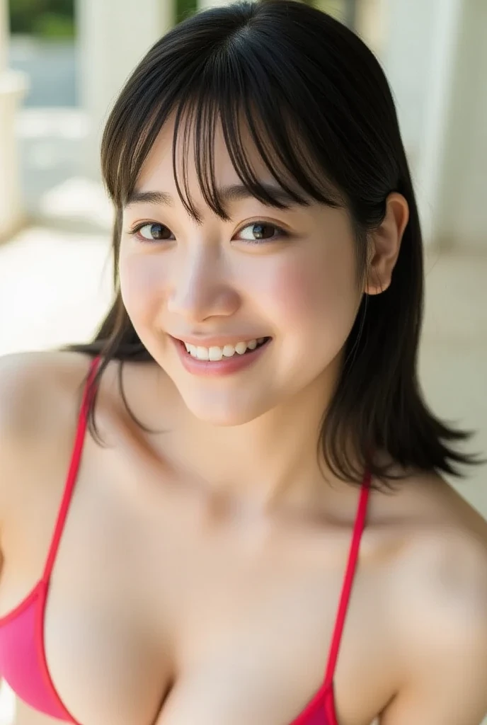 (8k、RAW Photos、Highest quality、masterpiece:1.2)、((night、moonlight、dim、smile、Very flat chest:1.3))、((naked、Nipples))、(Realistic、Realistic)、1 girl、((Thin lashes、Brown eyeedium Hair、smile:1.3))、((naked、hot spring、Relaxing after a bath))、cute