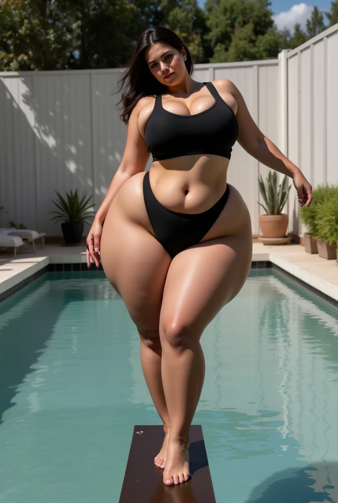 femele,plumw,Tong,Skirt that wraps hips,leotard skirt,Flesh-colored stockings,black lence stockings,Suspender stockings,Fleshy legs,Tumblr,thicc,8K,fat hips,insanely inflated hips,thicc,clear curvy details,beautiful thick female,curvy hourglass figure, Curvy body, hyperrealistic full figure, highdetailRAWcolorphoto, 超高分辨率, (Photorealistic:1.4),