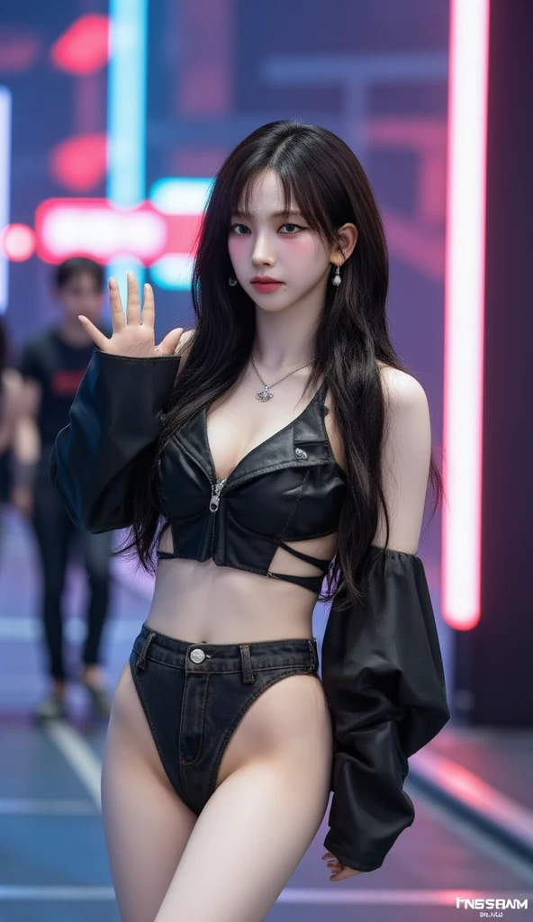 (Masterpiece, best quality), ((1 girl, (mature woman) long hair), (star shaped pupil, +_+, student with symbol shape, sparkling eyes), (cat ears, open mouth open)), (look at viewer, Smiling softly, off shoulder), (abstract, colorful background, abstract background, Chromatic aberration), vampire, blood on face, Blood on clothes, Bat Wings