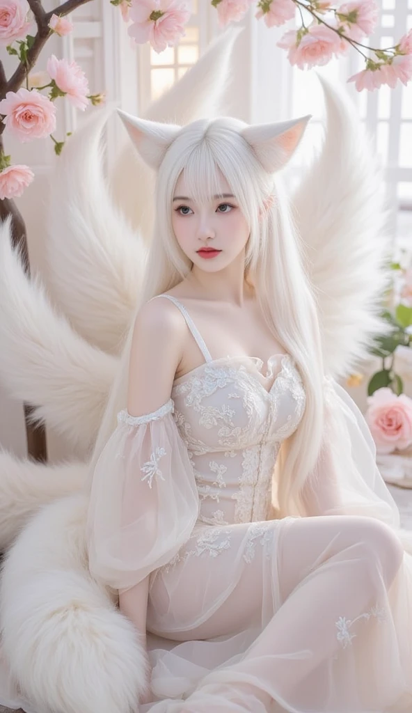 ((top-quality,8K,masutepiece:1.3)),Photorealsitic、超A high resolution、Convoluted、ultra-detailliert、(Skindentation:1.2), (((1girl in,5years old,small kid))),NSFW、(Contour iris),(Perfect eyes)、 ((huge lips:1.2)、(small tit:1.5)Has、Wearing (White Exposure Lace Swimwear, see through)) , She(Dark green eyes:1.2)Has a、 She((White hair))Doing、 She has long hair length and ponytail hairstyle,A smile,look at viewr,(The whole body is in the photo),Digging in the crotch and underwear,((low angles)),((Smile,The whole body is facing forward、Spread your legs:1.3,)),((Big white sofa,Suite Room,Luxury Hotels:1))