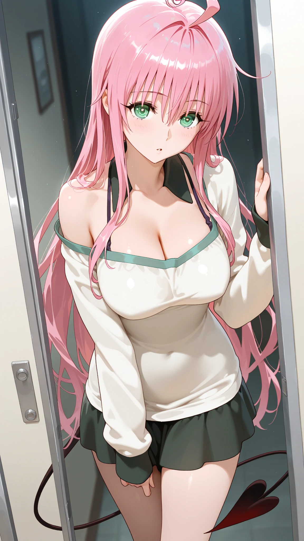 sakuraharuno, sakura haruno, long hair, bangs, (green eyes:1.5), pink hair, hairband, facial mark, (forehead mark:1.2), red hairband, (swept bangs:1.5), (medium breast:1.2),
white blouse,wet blouse,сleavege,neckline,nipples,nipples see through,blue skirt,high waist skirt,skinny fit,long legs,
BREAK looking at viewer,
BREAK outdoors, city, rain,night,wet road,neon lights,BREAK (masterpiece:1.2), best quality, high resolution, unity 8k wallpaper, (illustration:0.8), (beautiful detailed eyes:1.6), extremely detailed face, perfect lighting, extremely detailed CG, (perfect hands, perfect anatomy),sitting on bench,full body,from below, spread legs,showing panties,lace panties,stockings,stocking suspenders,thin legs,arms behind head,wet tits.