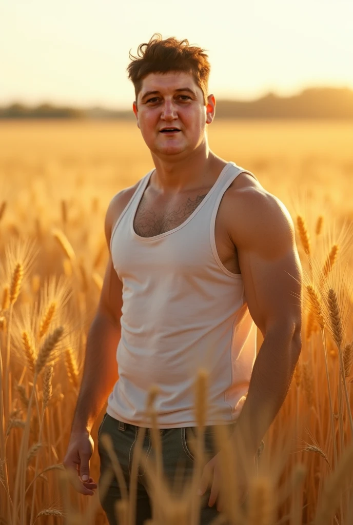 Young handsome cute white white skin soft skinny beautiful face shirtless in a corn field picking corn in a basket holding in his hand cute bare butt big penis