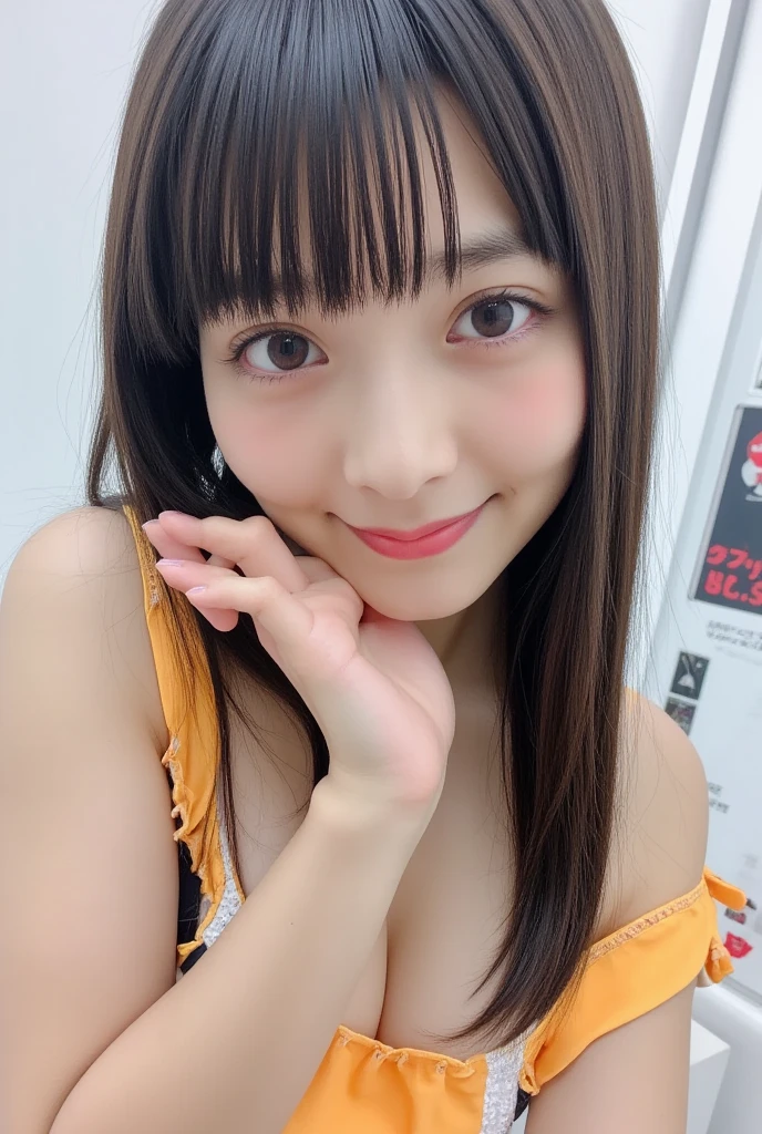 Realistic: 1.4, highest quality, 8k,Wet:1.3, ( 20-year-old, Cheerleader、Sportswear, Sweat: 1.2, Black-haired), Fine skin, (Cinema Lighting), Soft Light, double eyelid, alone、boyish、Large Breasts、Cowboy Shot、Wet:1.1、Embarrassed look、smile、Open your mouth